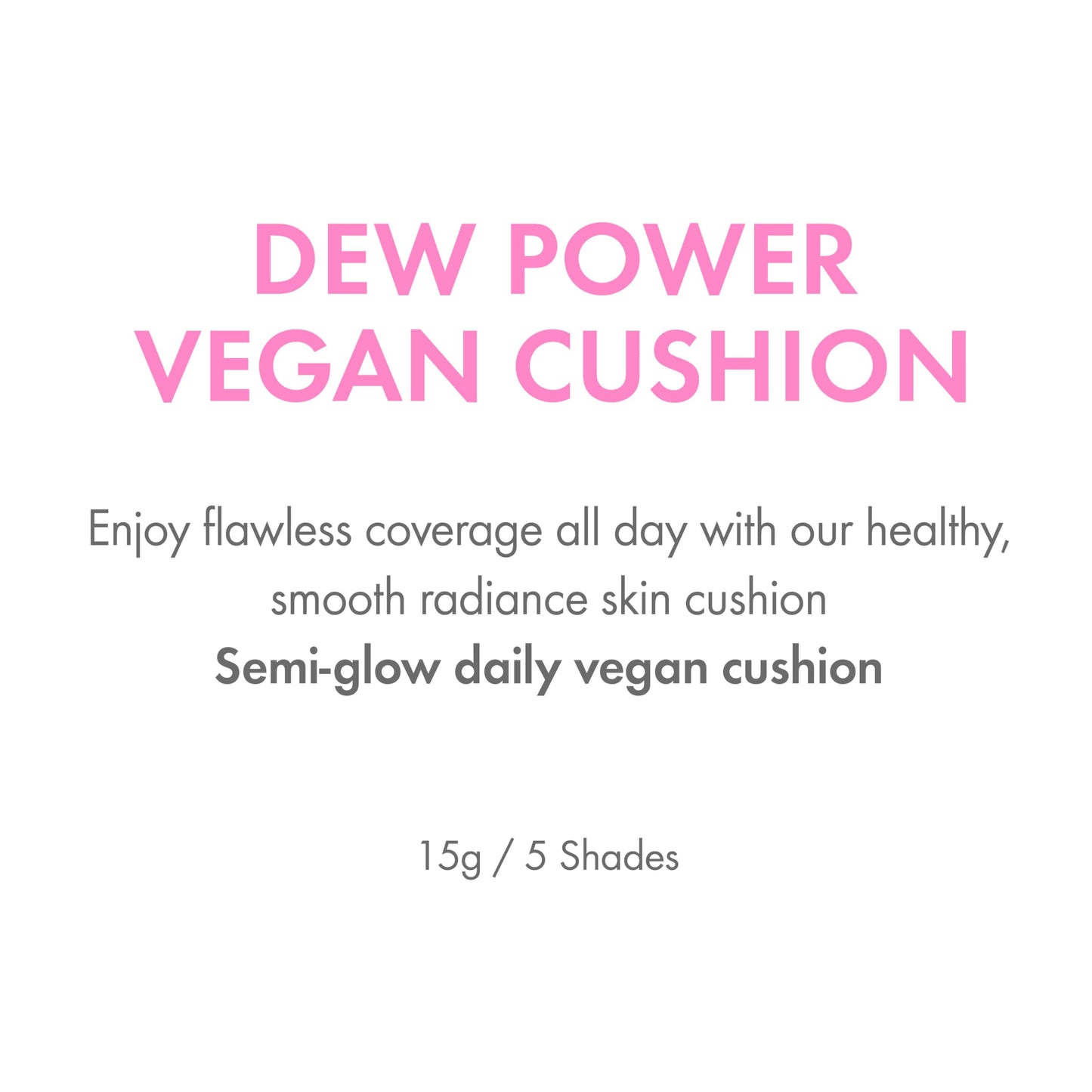 AMUSE SEOUL Dew Power Vegan Cushion Foundation Refill (1.5 NATURAL REFILL) - Semi Glow, Full Coverage, Dewy Finish, Long Lasting, Lightweight, Smooth Radiant Skin, Vegan, Korean Beauty Makeup