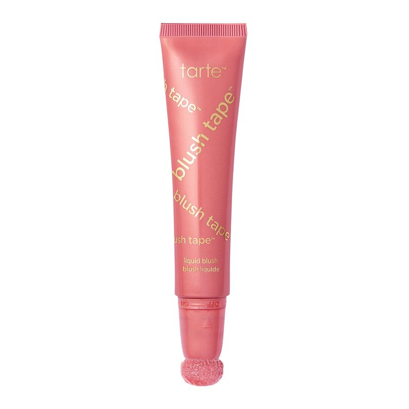 tarte blush tape satin liquid blush – Blendable Buildable Makeup with Mineral Pigments, Mango & Shea Butters for Lightweight Hydrating Smooth Finish, Vegan & Cruelty-Free, full size, buffed rose
