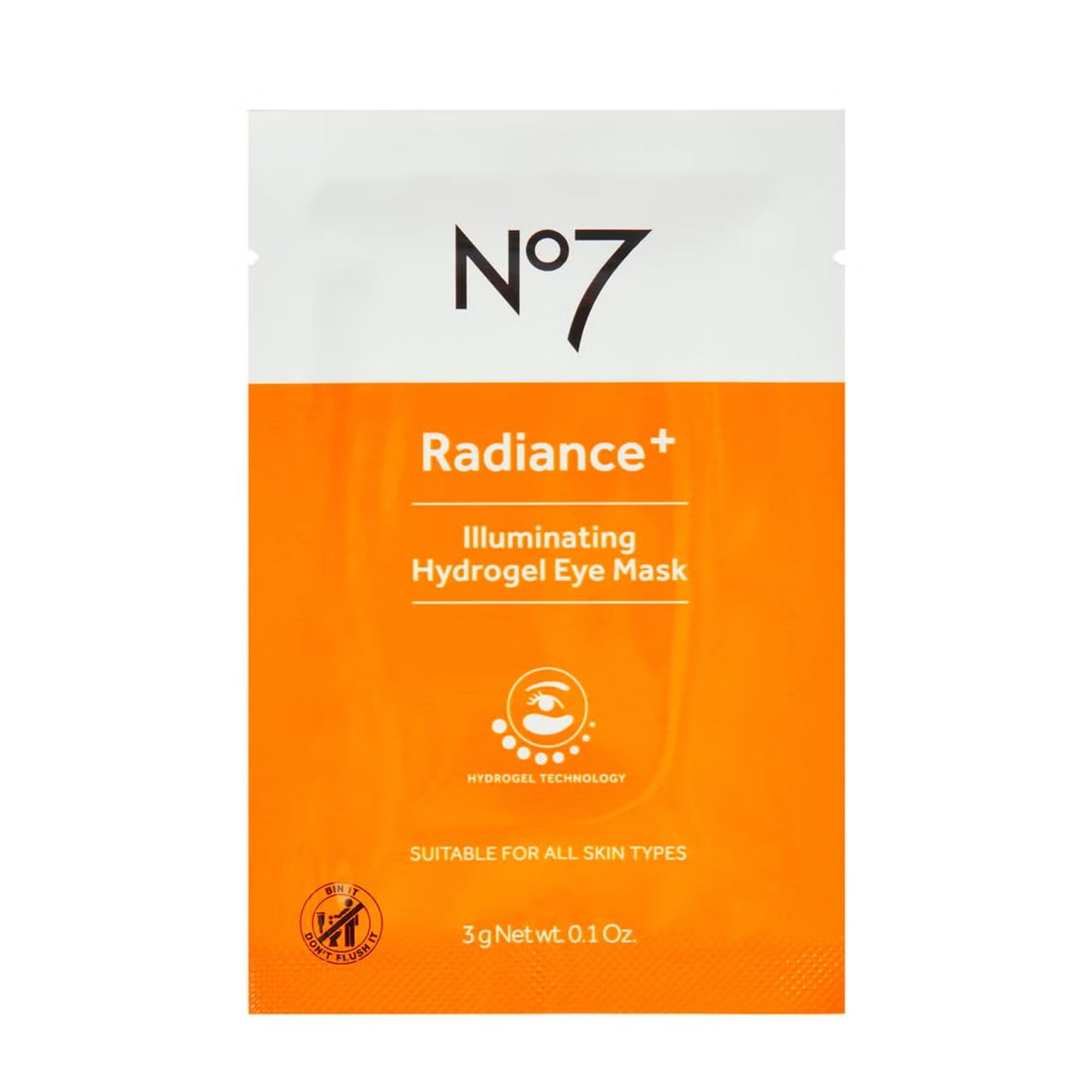 No7 Radiance+ Illuminating Eye Masks - Hydrogel Eye Patches for Dark Circles + Puffy Eyes - Radiance Boosting & Skin Revitalizing Vitamin C Undereye Patches + Eye Puffiness Reducer (5 Masks)