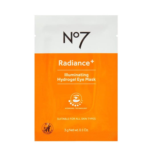 No7 Radiance+ Illuminating Eye Masks - Hydrogel Eye Patches for Dark Circles + Puffy Eyes - Radiance Boosting & Skin Revitalizing Vitamin C Undereye Patches + Eye Puffiness Reducer (5 Masks)
