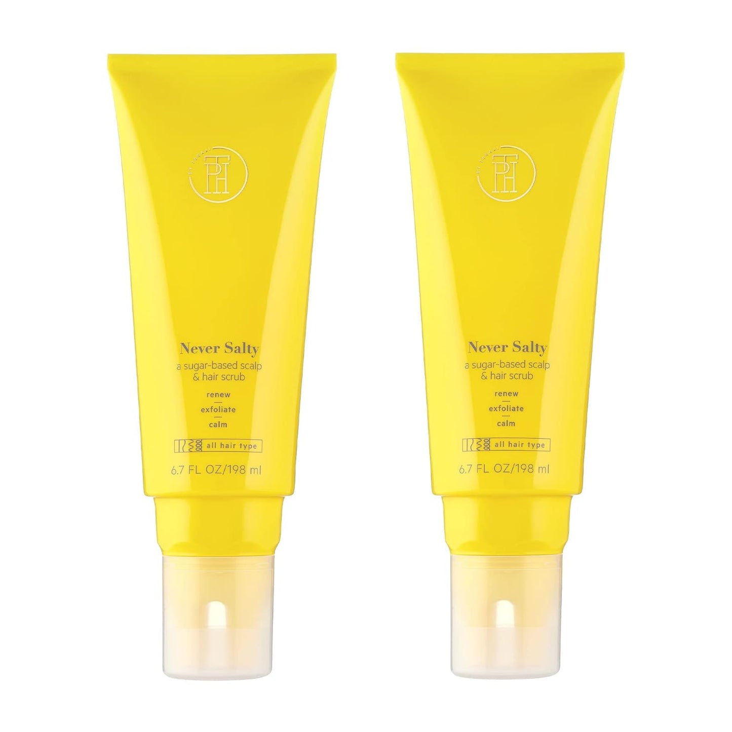 Never Salty Sugar Scalp Scrub - Exfoliating Scalp Treatment | 6.7oz (Pack of 2)