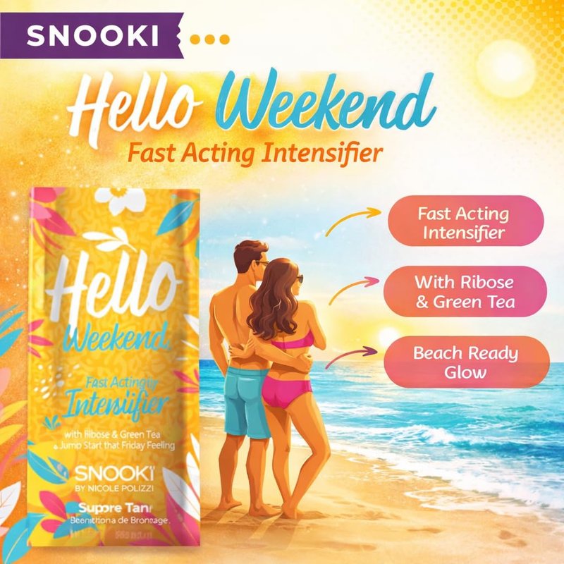 Assorted Snooki Tanning Bed Lotion (10 Packets) + Protective EYE WEAR Random Variety Mix 70X Ultra Dark, 100X Extreme Blackout, Hello Weekend, Summer in a Bottle, Bonita Tan (0.57 oz ea)