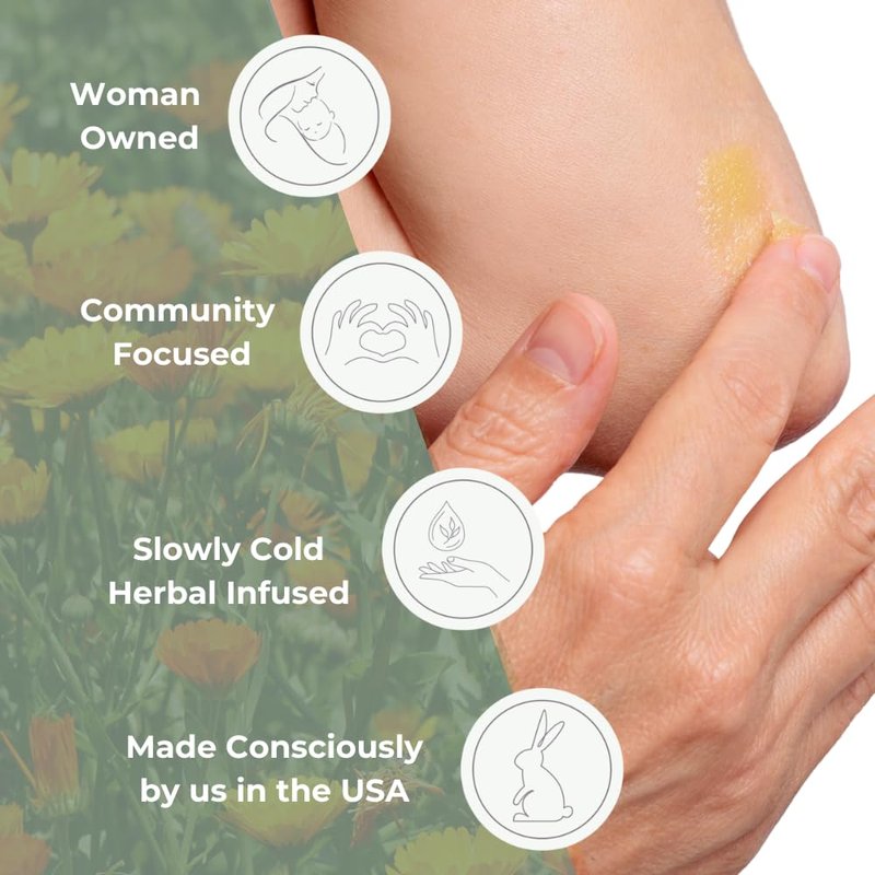 Ora's Amazing Herbal Foot Care Butter, Heel Balm, Foot Balm, Repair Cream for Dry Cracked Heels & Feet, Lavender, Tea Tree & Peppermint, 100% Recycled Plastic Jar, 2 oz