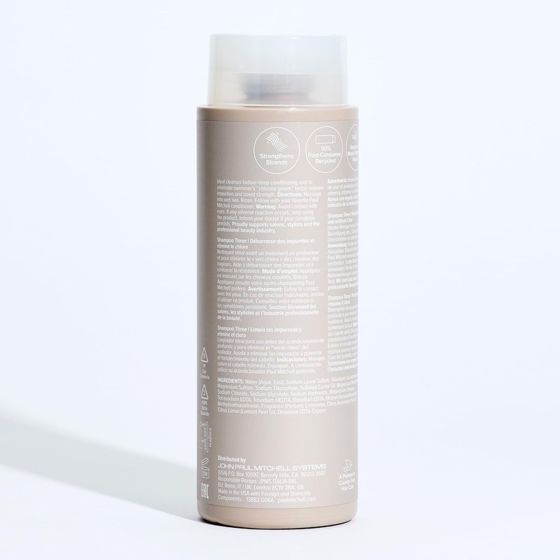 Paul Mitchell Shampoo Three, Clarifying, Removes Chlorine, For All Hair Types, 10.14 fl. oz.