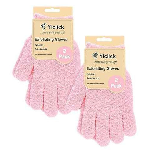 Yiclick Heavy Exfoliating Gloves, Exfoliating Body Scrubber for Bath Shower Exfoliation, Body Scrub Exfoliator for Dead Skin Remover, Exfoliate Sponge Loofah Washcloth Mitt Men Women