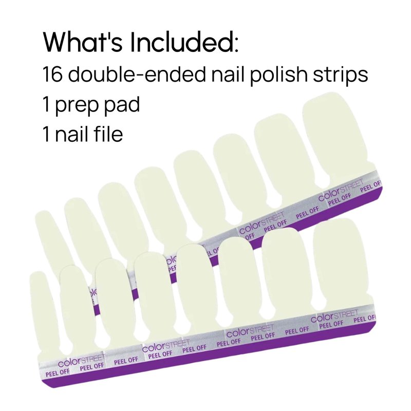 Color Street Glow Getter Nail Strips - Glow-in-the-Dark Nail Polish with Crème Finish, Fun Nighttime Manicure, 16 Double-Ended Real Nail Polish Strips