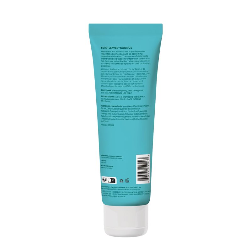 ATTITUDE Extra Gentle Hair Conditioner, Soothes Dry Scalp, Naturally Derived Ingredients, Vegan Detangler, Dermatologically Tested, Unscented, 8 Fl Oz
