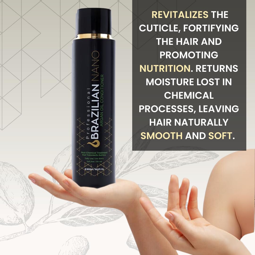 Moisturizing Conditioner for Damaged Hair - Argan Oil Hydrating Formula | 16.9 Fl Oz, No Sulfates or Parabens