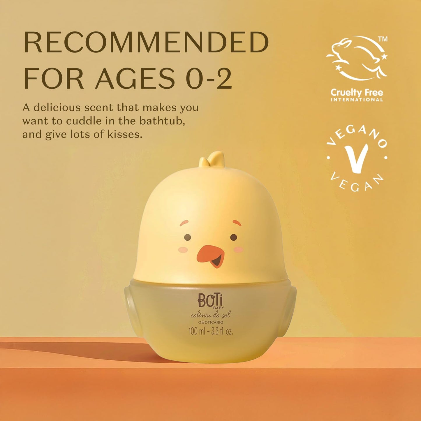 O BOTICARIO Boti Baby Sun Cologne, Relaxing Lavender Baby Perfume Fragrance Spray, 3.3 Ounce