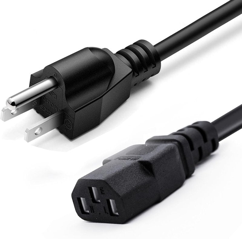 Universal 3 Prong AC Power Cord - Replacement Charger for Treadmills & Ellipticals | 6FT Length