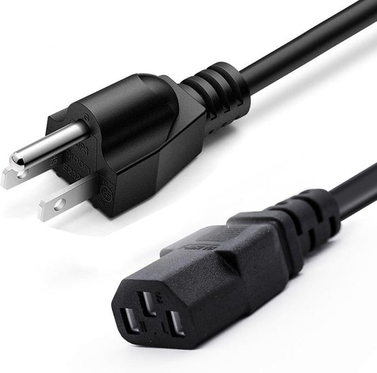 Universal 3 Prong AC Power Cord - Replacement Charger for Treadmills & Ellipticals | 6FT Length