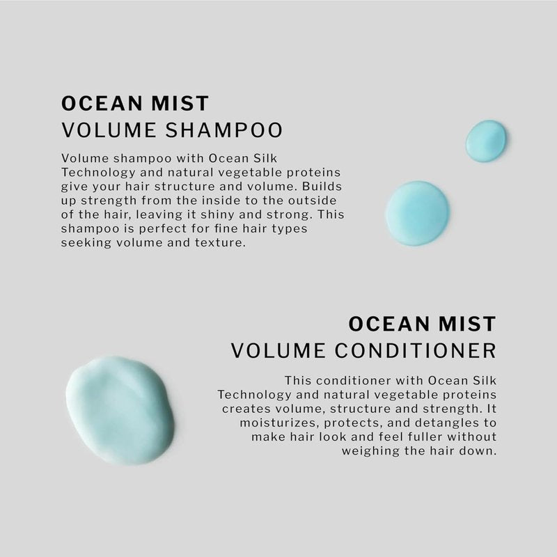 SACHAJUAN Ocean Mist Volume Shampoo and Conditioner Set | Ocean Silk Technology & Vegetable Proteins for Volume, Structure & Body | Lightweight Hydration | Vegan & Paraben-Free | Set of 2 (3.4 oz)
