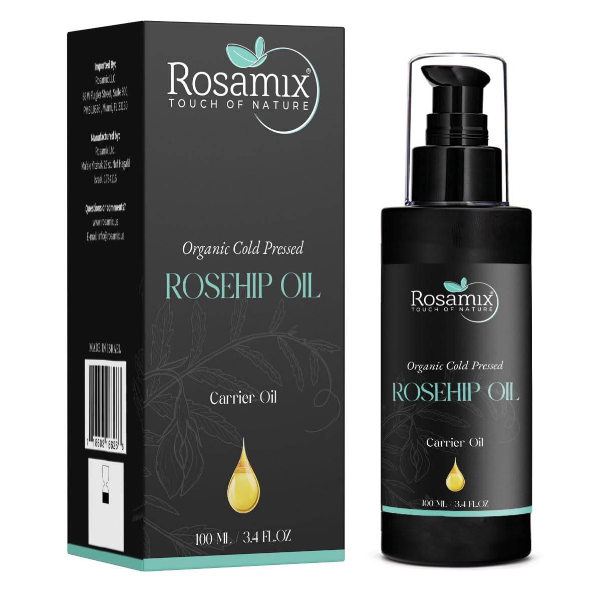 Cold Pressed Rosehip Oil - 100% Pure Natural Moisturizer for Face, Hair & Skin | 100ml