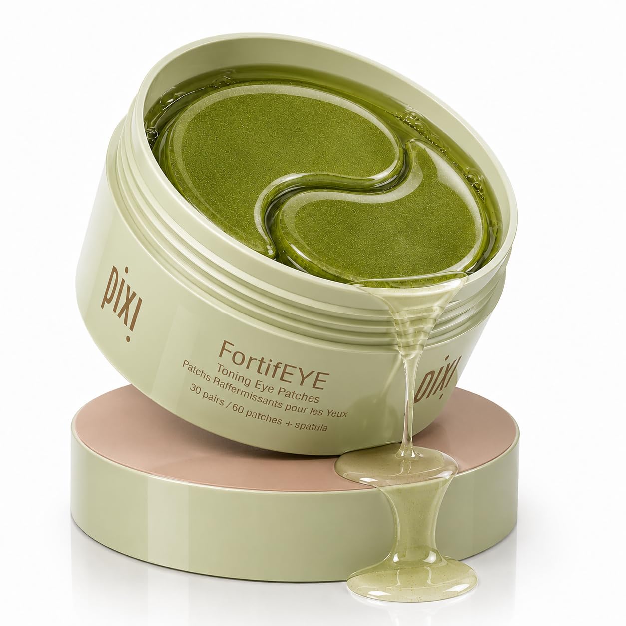 Pixi FortifEYE Firming Hydrogel Under Eye Patches for Puffy Eyes | Vegan Collagen Eye Patches to Energize, Soften Fine Lines, & Tone Eye Area | 30 Pairs / 60 Patches