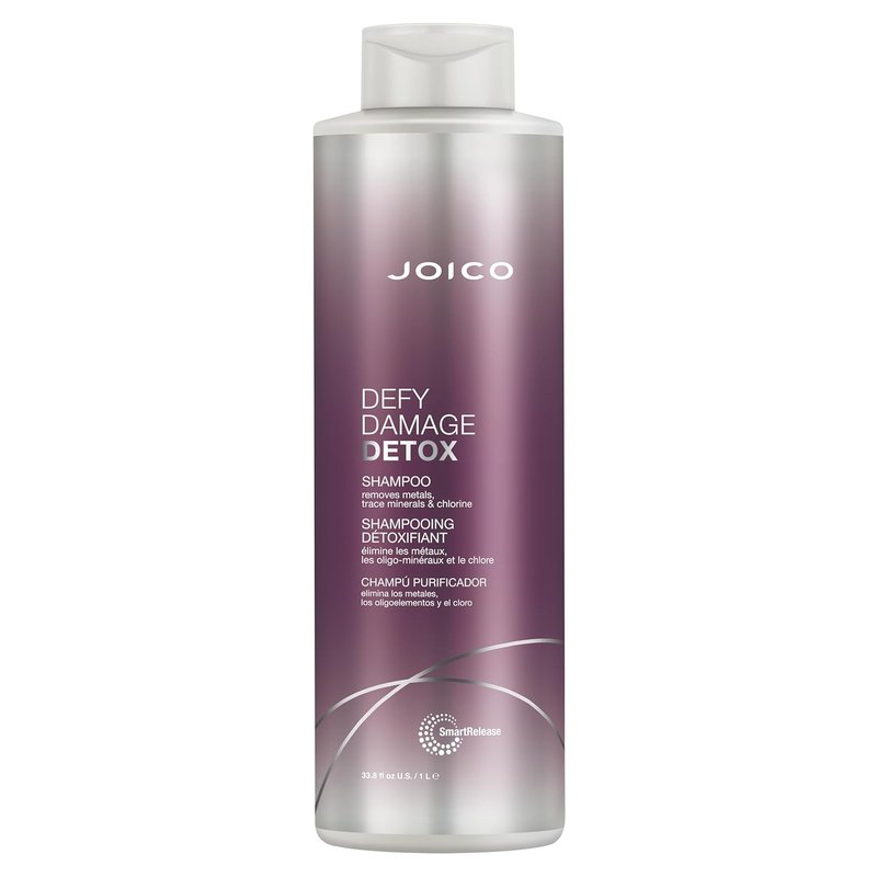 Joico Defy Damage Detox Shampoo - Remove Chlorine & Hard Water Buildup | Strengthens Hair Color | Vegan, Sulfate-Free