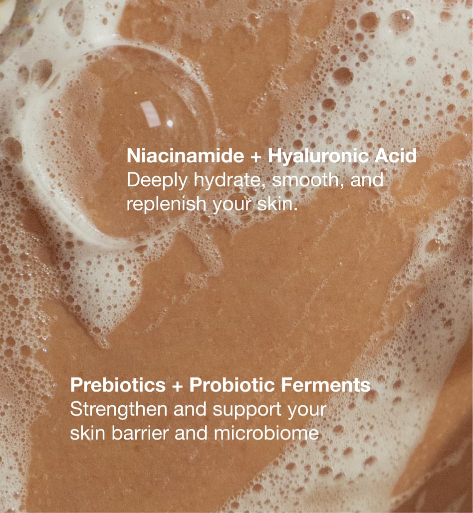 HUME SUPERNATURAL Ultra Nourishing Body Wash, Santal Sun, 16 fl. oz. - Cleanse, nourish and replenish skin with Niacinamide, Hyaluronic Acid, and Prebiotics. Free from Sulfates, Parabens, Phthalates