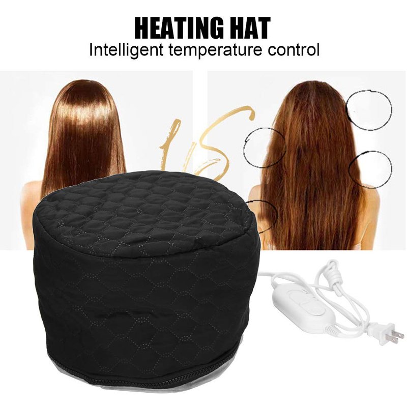 Hair Steamer Cap for Deep Conditioning - Electric Heating Cap with 3 Temperature Gears, Adjustable Fit for Hot Oil & Hair Treatment at Home (US Plug 110V)