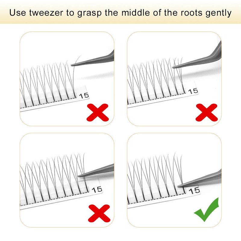 Volume Lash Extensions D-0.07-17 Easy Fan Volume Lashes Flowering Lash Extensions Rapid Blooming Lashes Rapid Blooming Eyelash Extensions 9 to 20 mm Mega Volume Lash Extensions C D curl(D-0.07,17mm)