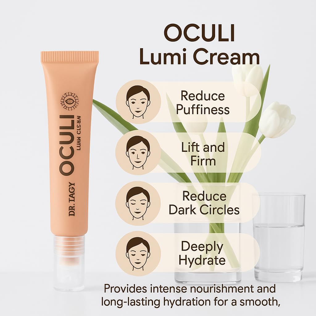 DR. TAGY Under Eye Cream – Dark Circle & Puffiness Treatment – Hydrating & Rejuvenating Formula with Alpha-Arbutin, Vitamin C, Hyaluronic Acid & Peptides – Revitalizing & Firming – 30ml