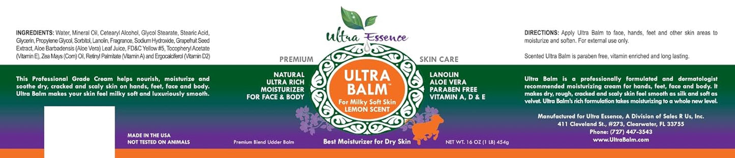Daily Moisturizer for Dry, Itchy Skin | 16 oz with Aloe Vera, Vitamins A, D & E, Lanolin - Soothes Psoriasis & Eczema