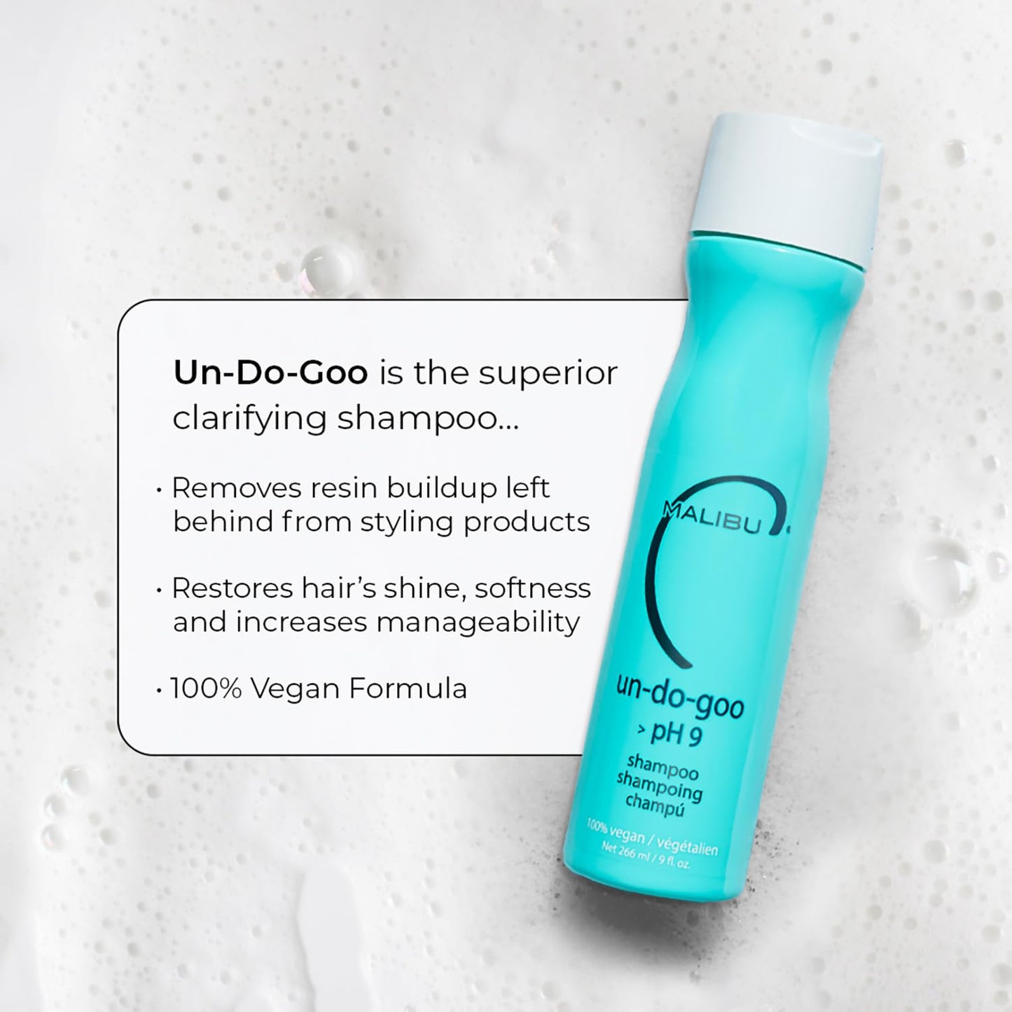 Malibu C Un-Do-Goo Clarifying Shampoo - Sulfate-Free Cleanser for Product Build-Up | Shine Restoring (9 oz)