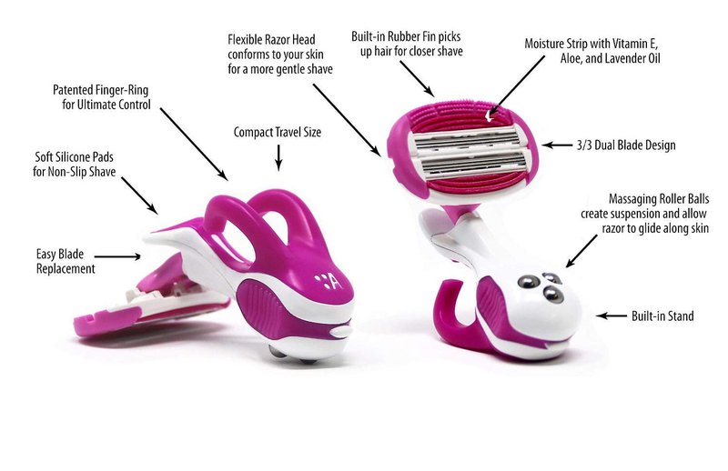 Aveline Smooth Women's Razor with 6-Blade Cartridge, Smooth Razor Blade Refill 6-Blade Cartridges (4 Refills), & Shea Butter Shaving Cream