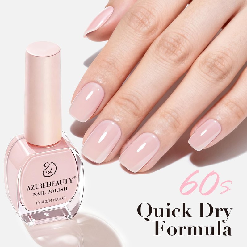 AZUREBEAUTY Nail Polish Quick Dry All Season Natural Color Fingernail Polish Salon-Quality for Women Home Gifts