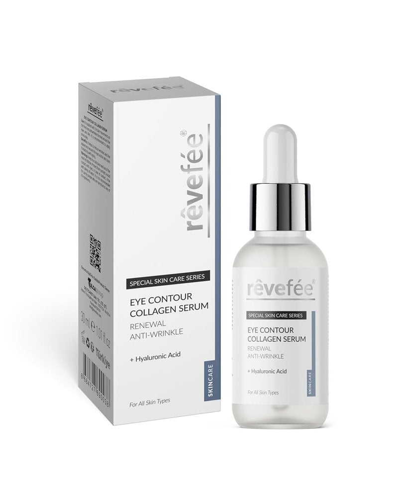 Hydrolyzed Collagen Eye Contour Serum | Hyaluronic Acid for Dark Circles & Puffiness - Anti-Aging Treatment