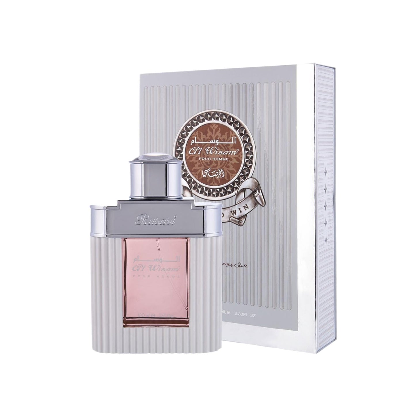 Rasasi Al Wisam Day Eau De Parfum Spray for Men - 3.4 Ounce | Long-Lasting Fragrance