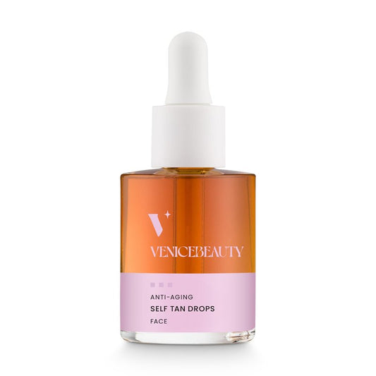 VENICEBODY Hyaluronic Self Tan Drops | Made in Germany | Self Tanner Face | concentrate to mix into facial care with anti-aging effect, for an individual tan