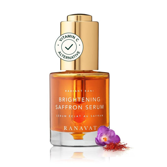 RANAVAT Brightening Saffron Serum - Discoloration Correcting Face Serum, Dark Spot Corrector, Vitamin C Alternative & Hyperpigmentation Treatment - Leaves Skin with a Healthy Glow (1 oz)