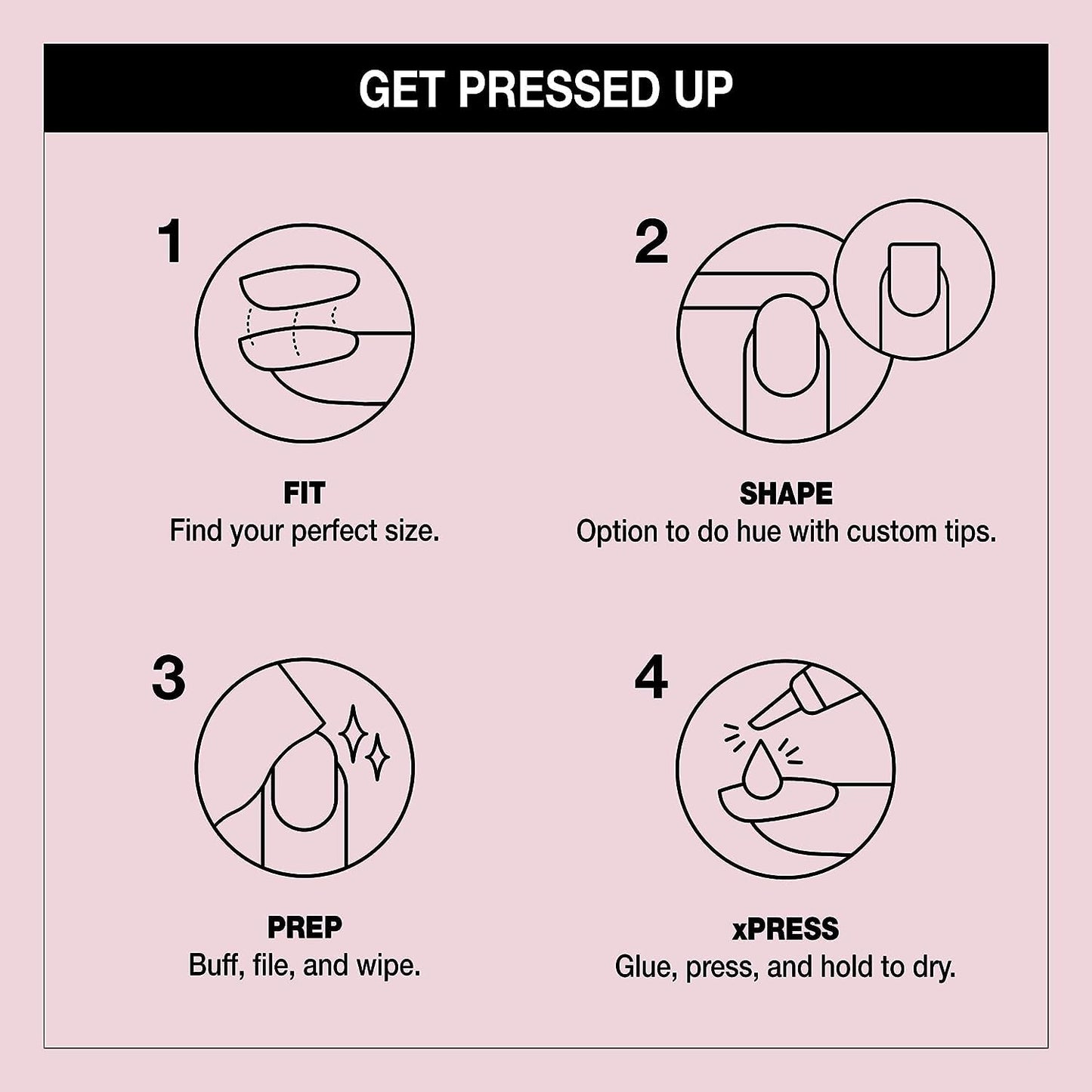 Bundle of OPI xPress/On Press On Nails, With Nail Glue, Short Neutral Nails, Don't Bossa Nova Me Around + OPI Repair Mode Bond Building Nail Serum, Clear, 0.3 fl oz