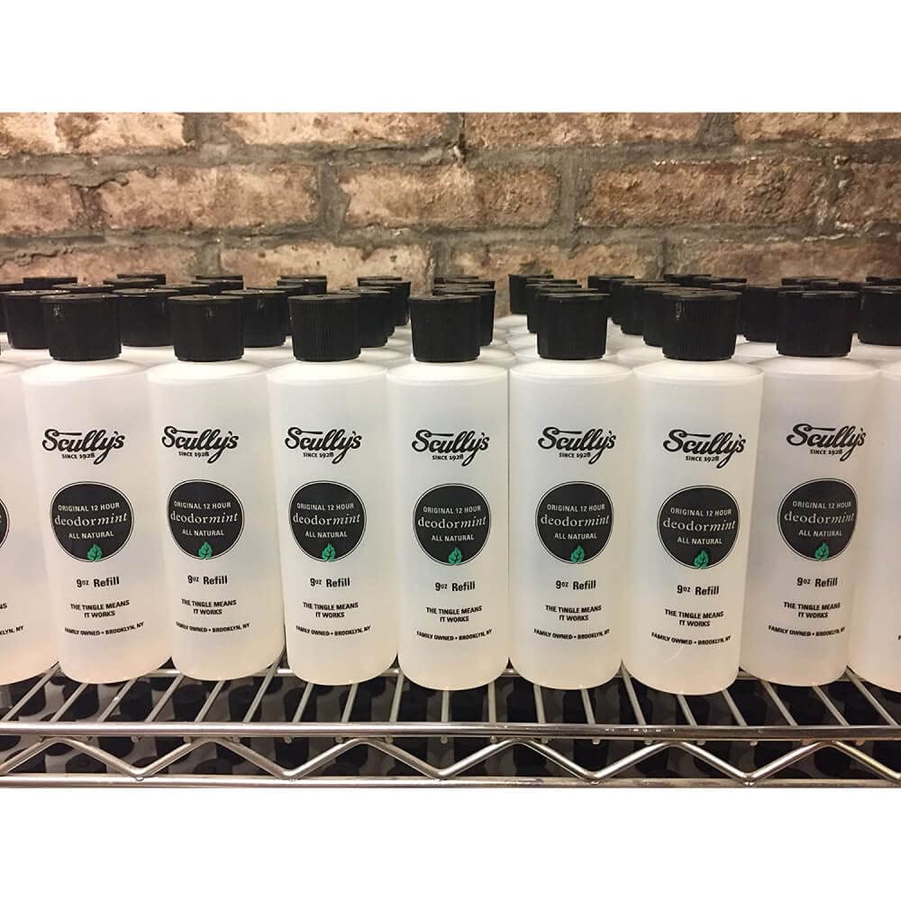 Scully’s Deodormint Natural Deodorant Refill (9oz) - Aluminum-Free, Non-Toxic Deodorant for Women, Men & Kids - 12 Hour Protection, No Chemicals, No Stains - USA Made (Grapefruit & Mint Refill)