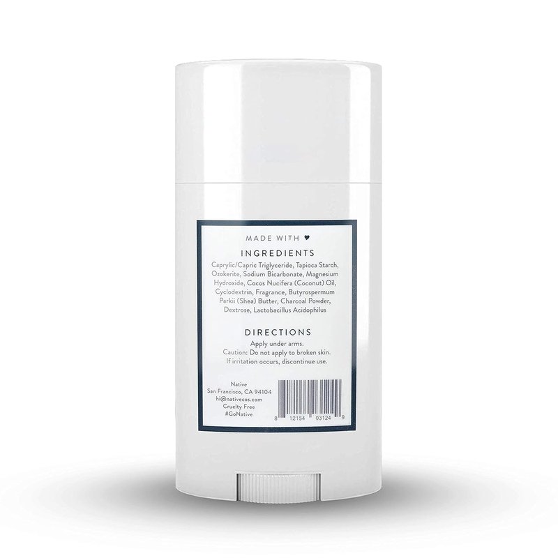 Natural Deodorant - Aluminum-Free Formula with Baking Soda, Probiotics & Coconut Oil | Eucalyptus & Mint & Charcoal - Pack of 2
