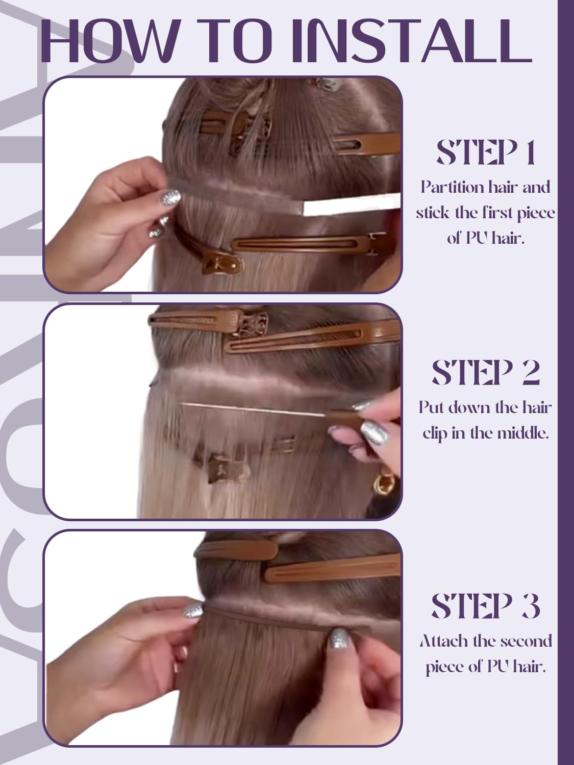 Anrosa Long Weft Tape Weft Hair Extensions 16 Inch Dark Brown Wide Seamless Tape in Hair Extensions Human Hair for Women 50G DIY Width 31.5" (80cm)