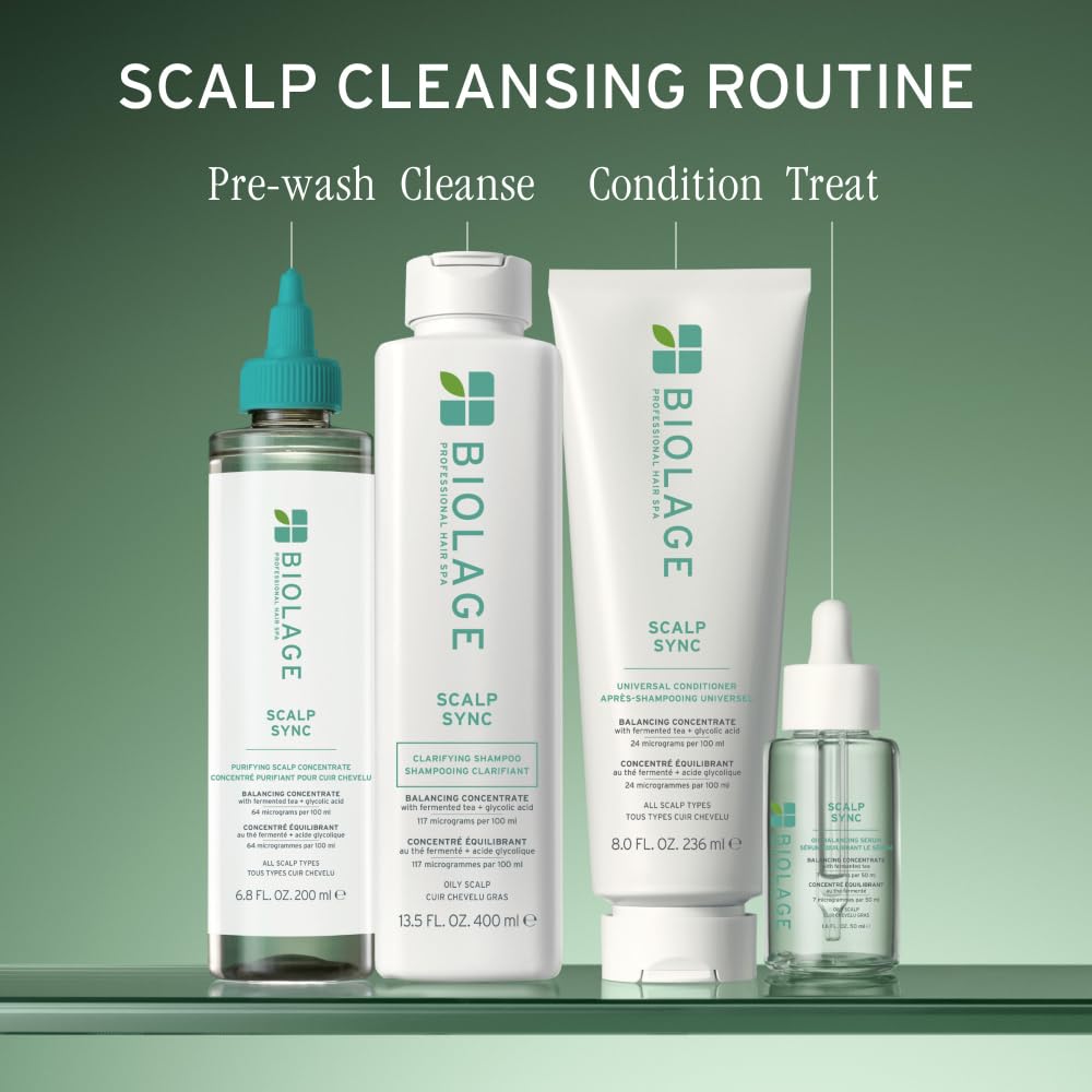 Biolage Scalp Sync Oil Balancing Hair Serum - Leave-In Scalp Treatment with Fermented Tea Blend | 1.6 Fl Oz