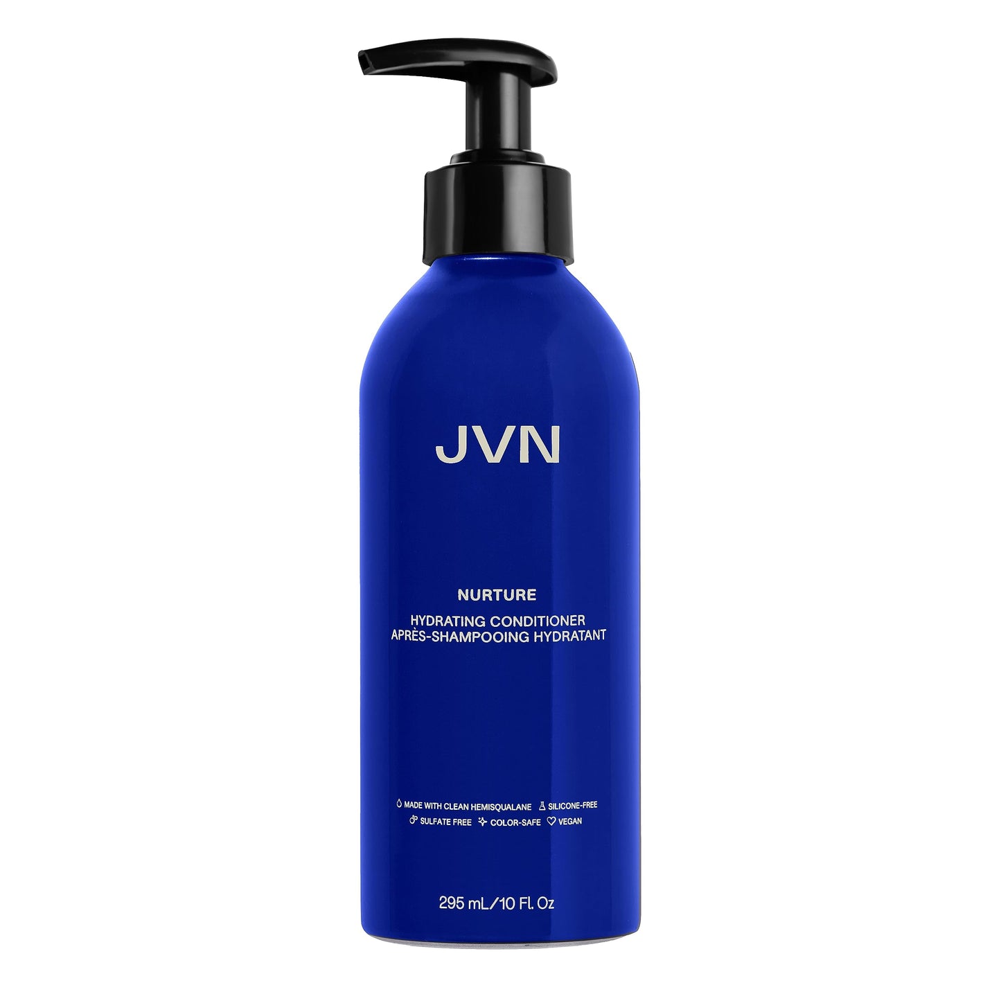 JVN Nurture Hydrating Conditioner, 10 Fl Oz, Detangles & Softens Hair, Moisture and Deeply Nourishing Conditioner, Color Safe Hair Care for Women and Men, Non-Toxic, Silicone and Paraben Free