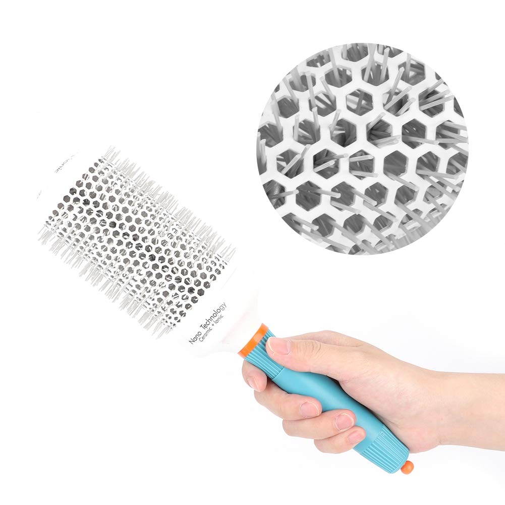 Baxnore Aluminum Moroccan Oil Round Brush, Round Hair Brush, Roller Hairbrush for Blow Drying, Curling, Straightening, 10.6x1.3in, 25#, Pink (53# (1200 single model price 11))