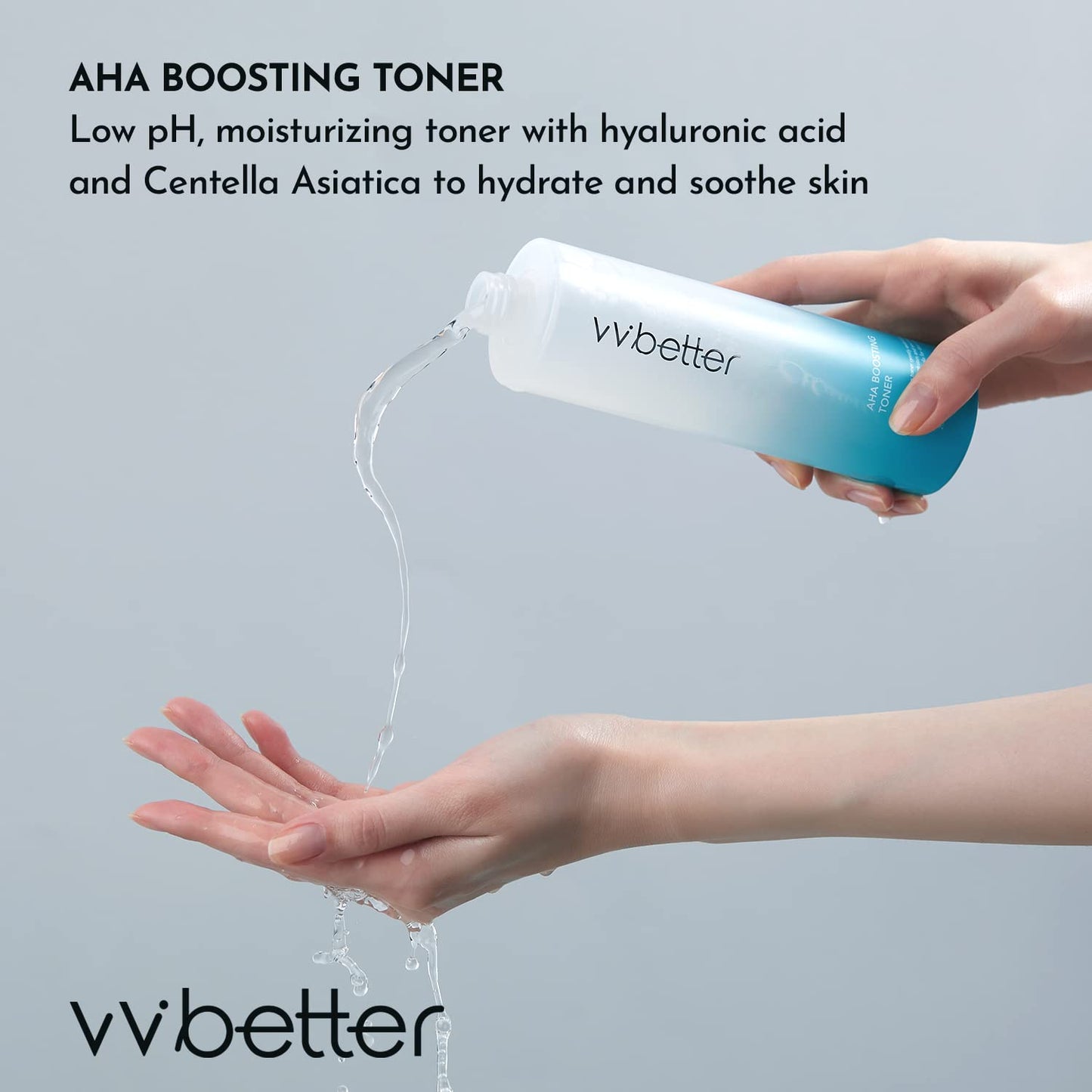 VVBETTER Facial AHA BHA Toner, Mild Exfoliation, Hydration and Soothing, Korean Toner, Smooth Skin, Alcohol-Free - 6.76 Fl.Ounce