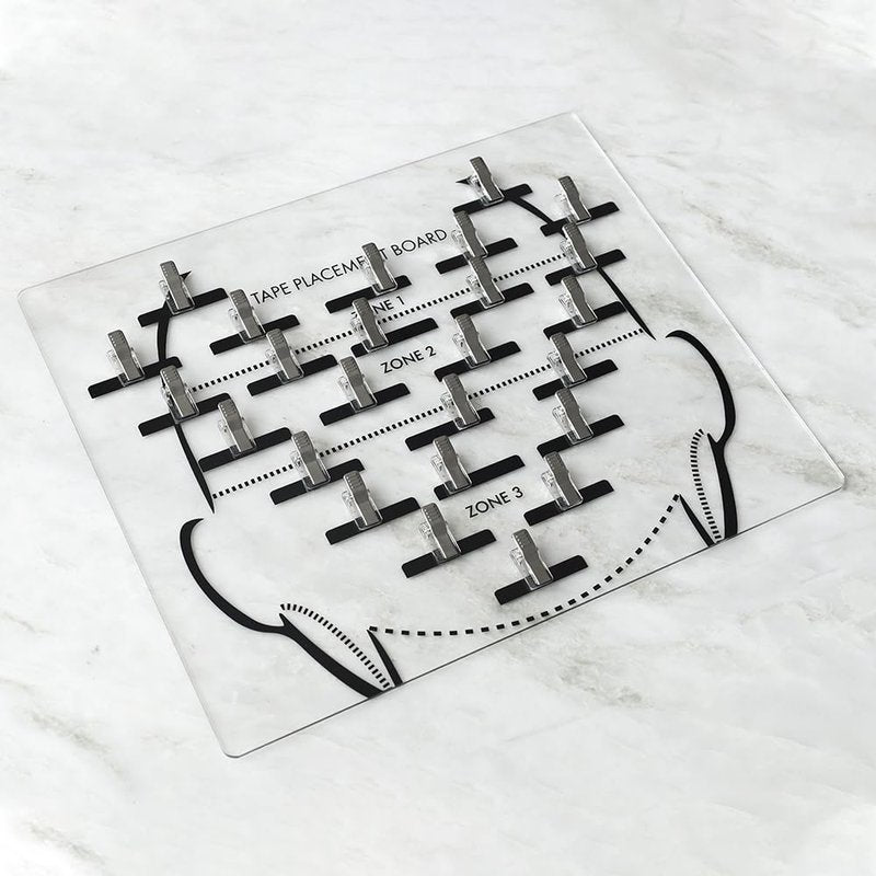 GlamorDove Tape in Placement Board Hair Extensions Hanger Carrier Hair Display Holder Rack with Clips Hairpin Hair Styling Hairdressing for Tape In Hair Extensions Hair Beauty Salon