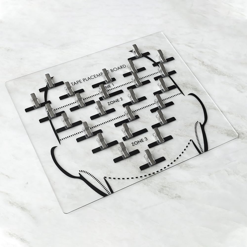 GlamorDove Tape in Placement Board Hair Extensions Hanger Carrier Hair Display Holder Rack with Clips Hairpin Hair Styling Hairdressing for Tape In Hair Extensions Hair Beauty Salon