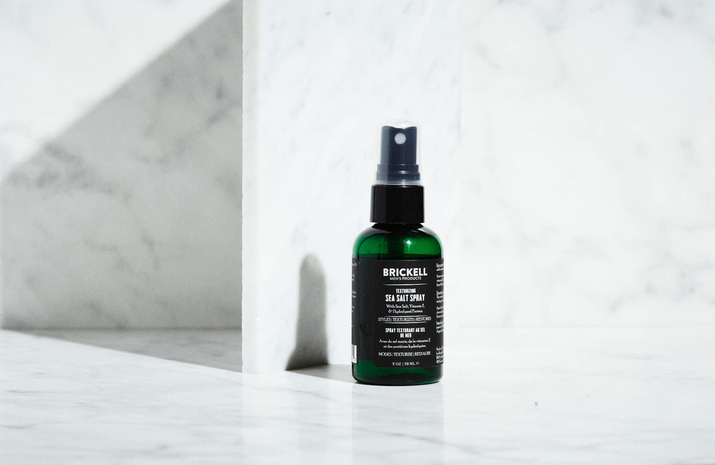 Brickell Men's Texturizing Sea Salt Spray for Men, Alcohol-Free, Lifts & Texturizes Hair for a Beach or Surfer Hair Style, With Sea Salt, Vitamin E & Hydrolyzed Protein