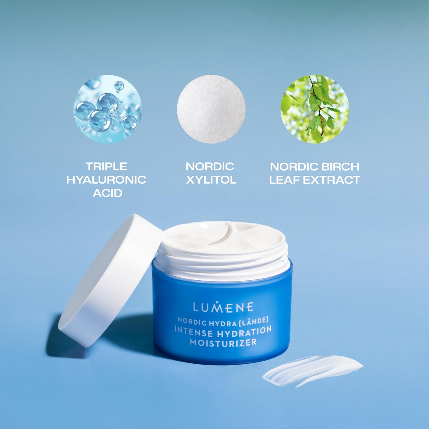 Lumene Nordic Hydra [LÄHDE] Intense Hydration Moisturizer | With Triple Hyaluronic Acid to Hydrate Dry Skin | Lightweight and Non-Greasy | Plumping Face Cream for All Skin Types | Vegan | 50 ml