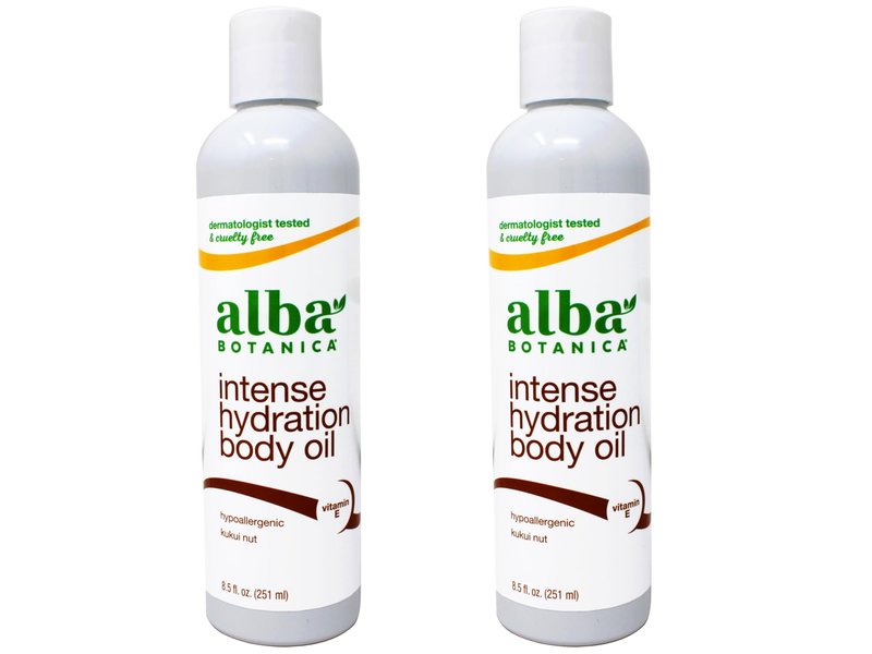 Alba Botanica Hawaiian Body Oil Kukui Nut 8.5 Ounces 2 Pack