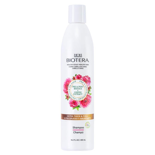 Biotera Ultra Thick & Full Volumizing Shampoo for Fine, Limp Hair - Adds Volume & Fullness with Coconut & Coffee Extract, Enhances Shine & Softness, Sulfate-Free, Color-Safe, Vegan