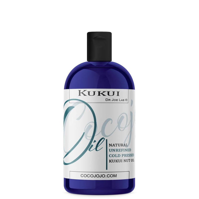 Dr Joe Lab Kukui Nut Oil 16 oz Pure Natural Cold Pressed Unrefined Extra Virgin Kukui Oil - for Hair Skin Body Nail and Beard - Moisturizing, Soothing, Hydrating, & Nourishing