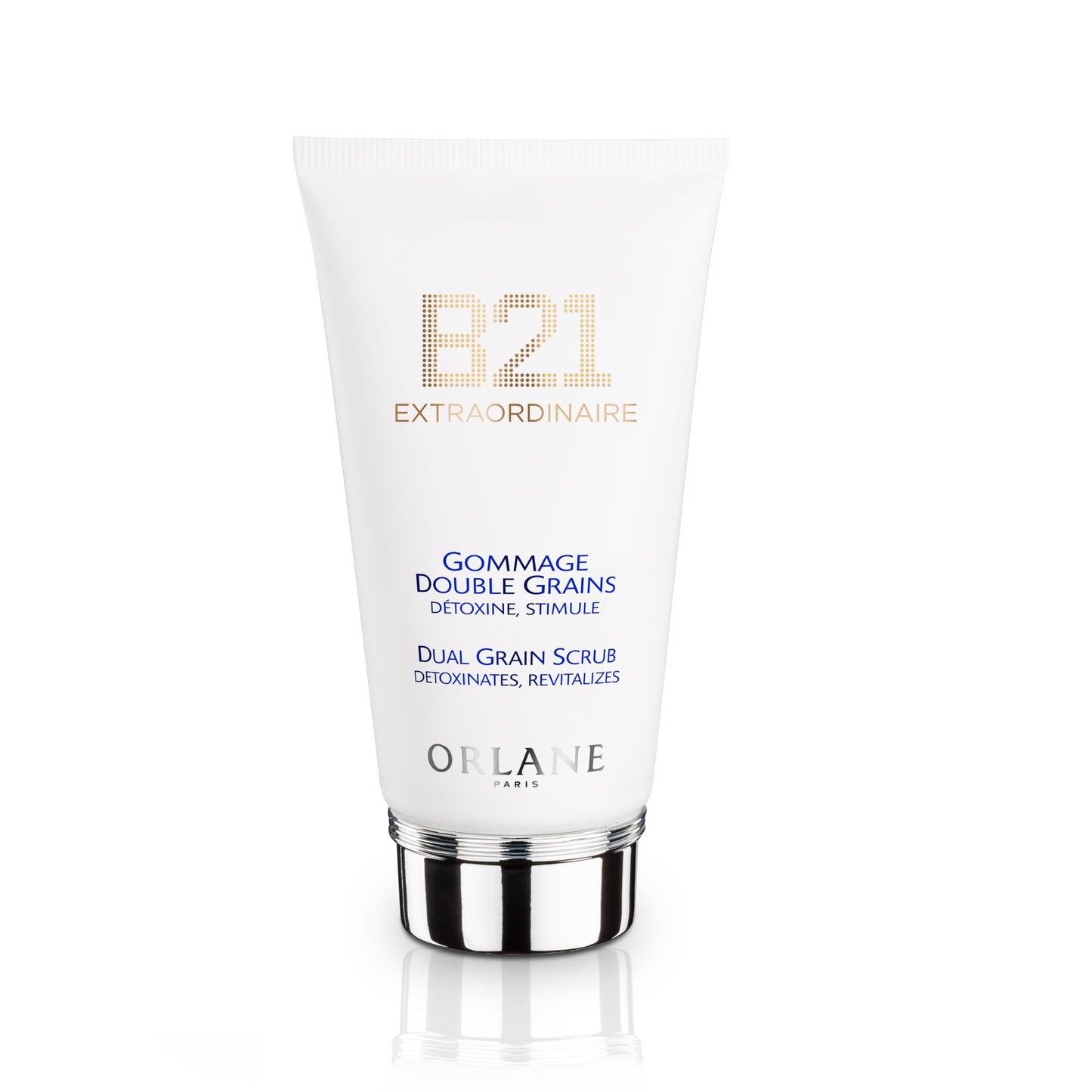 Orlane – B21 Extraordinaire Dual Grain Scrub, 2.5 fl oz, 75 ml, Dual Exfoliation Face Scrub, Volcanic & Rice Grains, Renews Skin Texture, Smooths & Refines Pores, Elegant Fast-Absorbing Formula