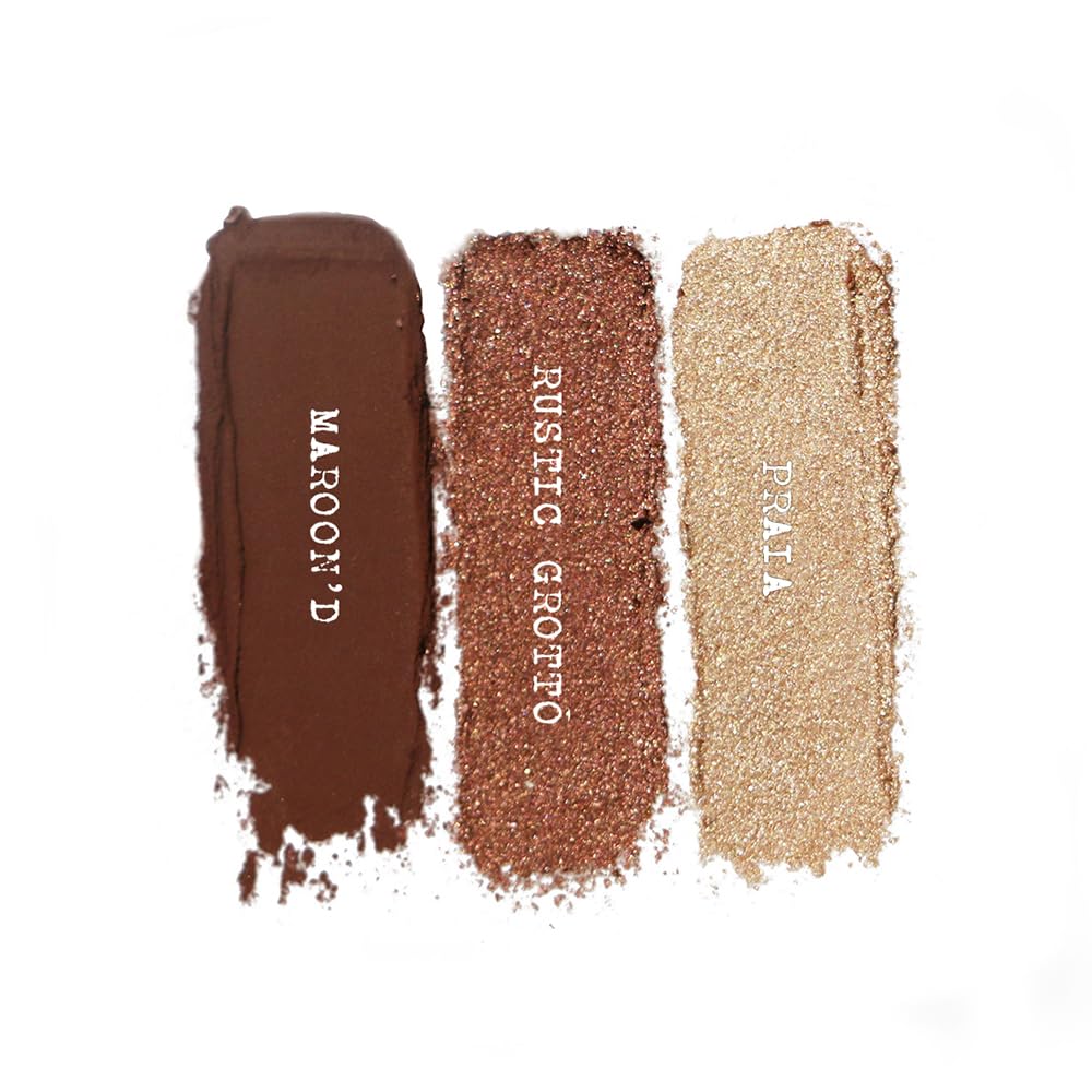 Nudestix Mini Nude Metallic Berry Eye Kit - 3-Piece Cream Eyeshadow & Eyeliner Set for Long-Lasting Color | Rich Berry Shades