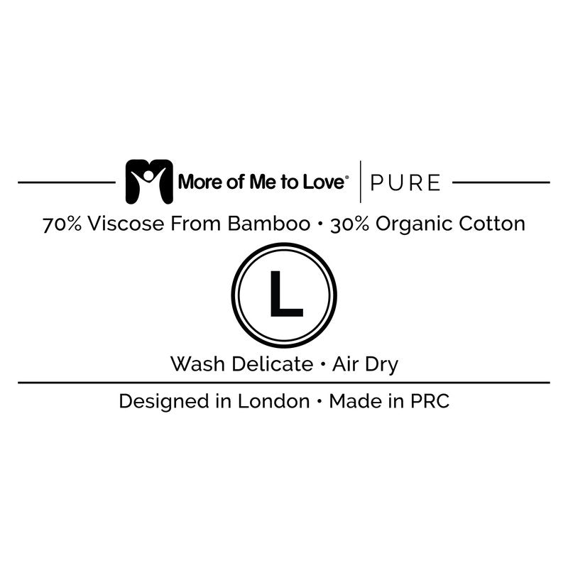 More of Me to Love Organic Cotton Tummy Liner 4-Pack (2 x Pearl White and 2 x Stone Gray) (Medium)