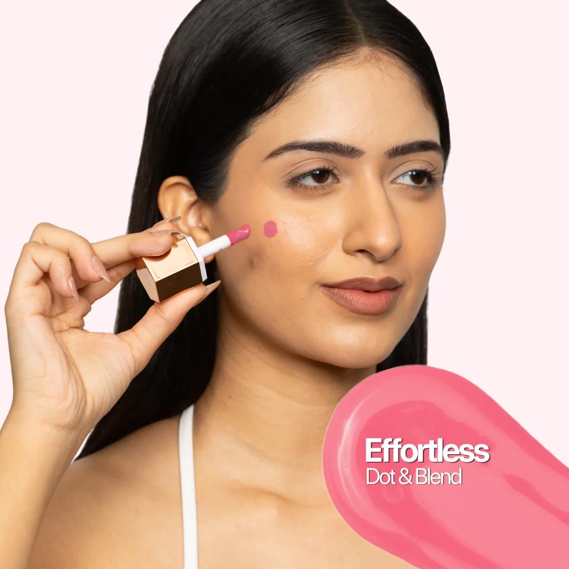IRIS Oh! She Blushes Liquid Blush, Buildable and Long-Lasting, Serum-Like Formula with Hyaluronic Acid, Niacinamide and Squalane (Nude Pink, NA) (She’s Hot)